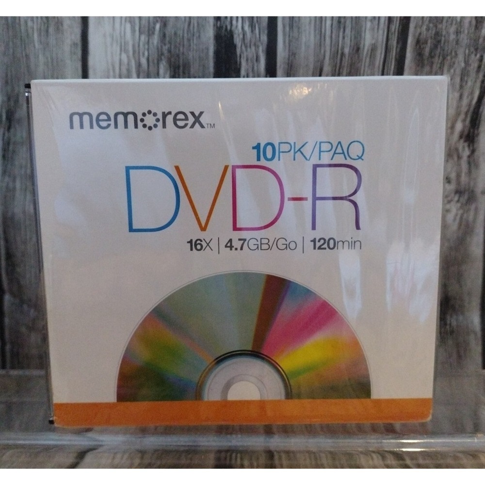 Memorex DVD-R 10 Pack 16X, 4.7GB, 120 min NEW